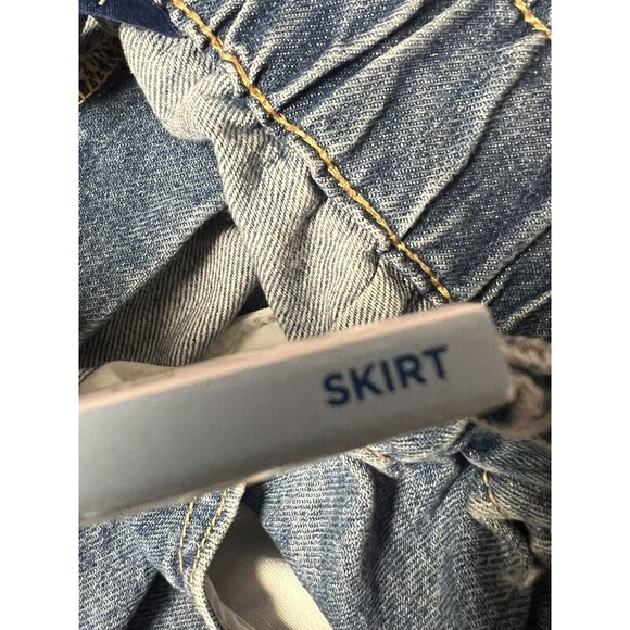VTG Y2K Denim Skirt Arizona NWT Jean Paper Bag Mini Light Acid Wash Sz 11 - Picture 9 of 11